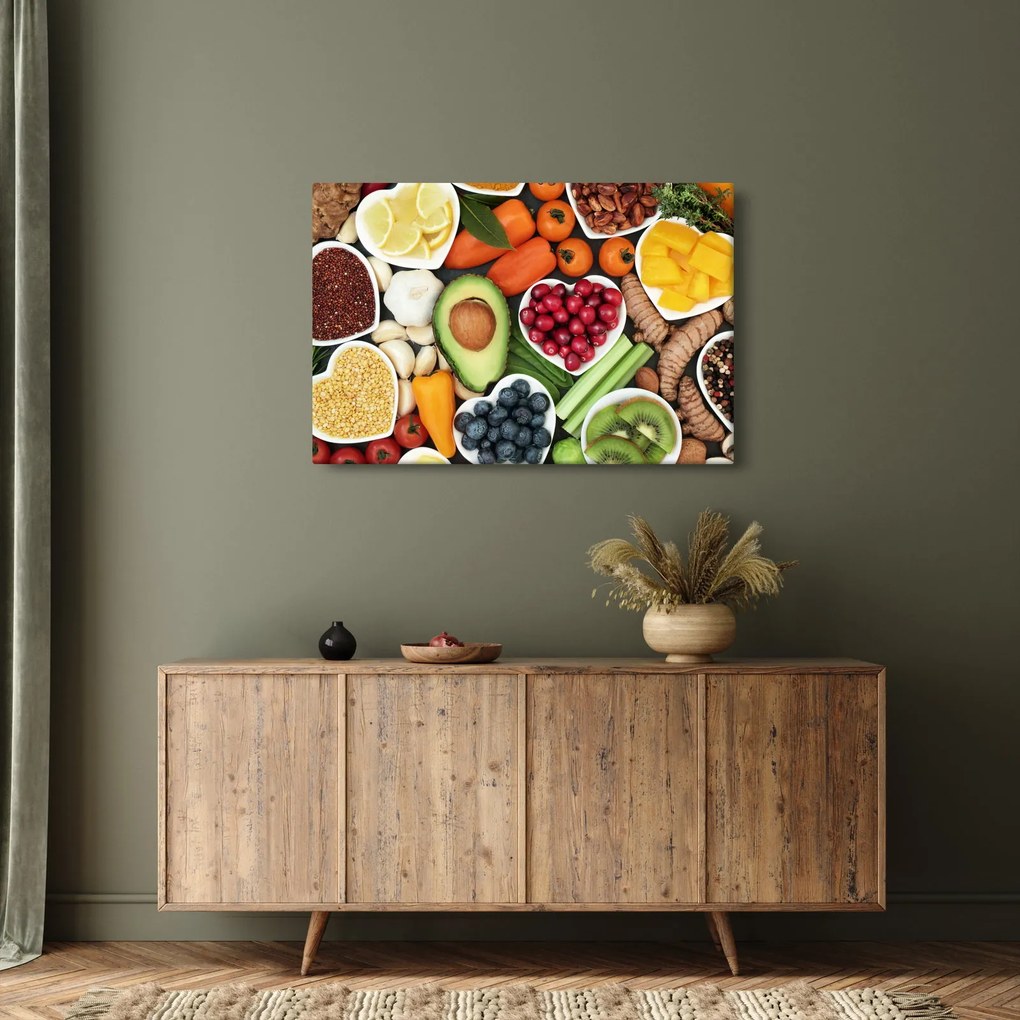 Obraz - Zdravé potraviny (90x60 cm)