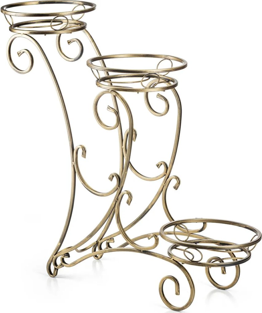 STOJAN NA KVETINÁČ FIORINA 79X79 CM ZLATÁ