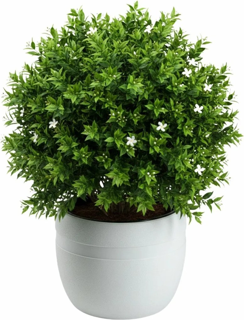 PLASTOVÝ KVETINÁČ LUNA CLASSIC 40X32 CM BIELA