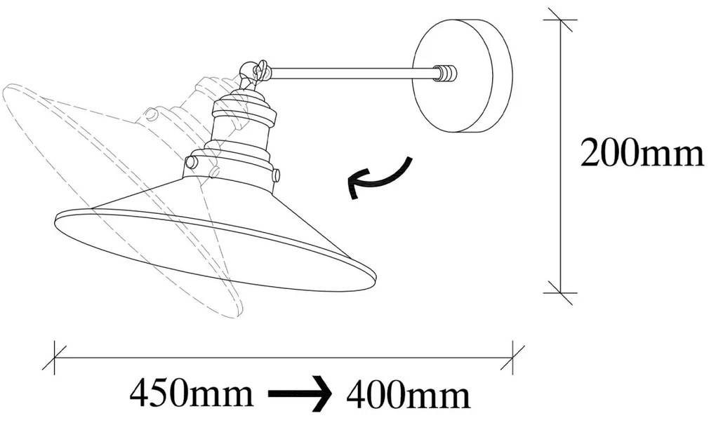 Nástenná lampa Saglam I čierna/zlatá