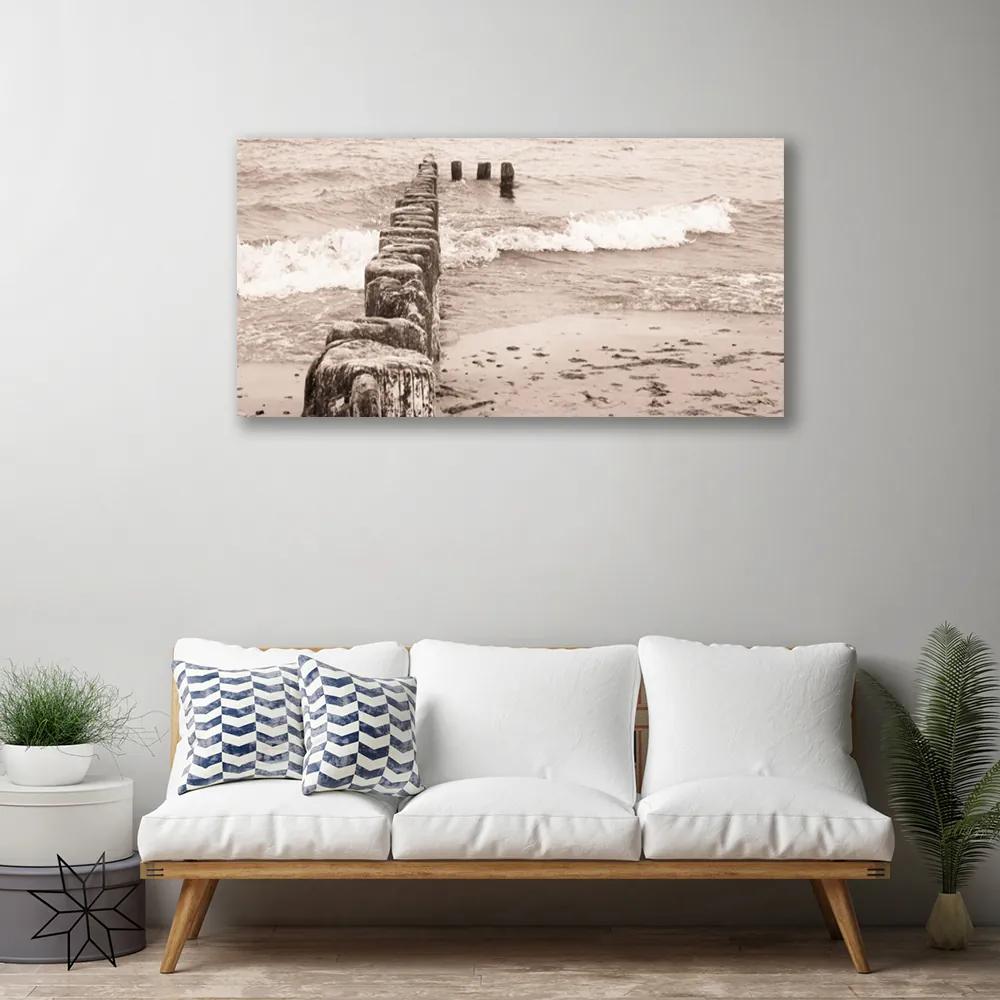 Obraz na plátne More pláž architektúra 120x60 cm