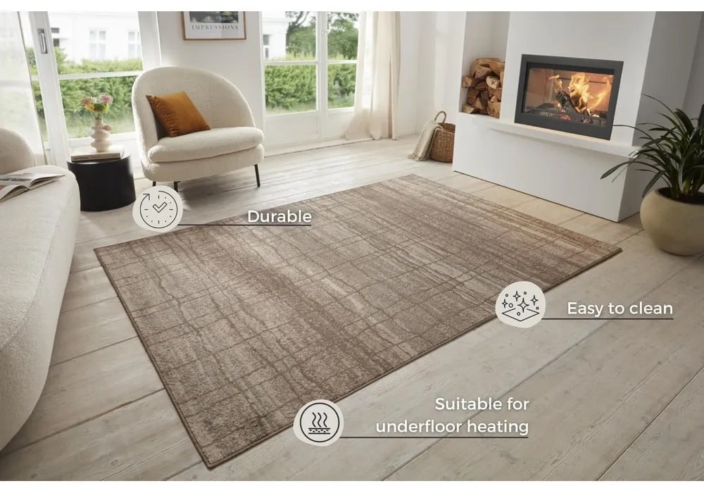 Hnedý/béžový koberec 120x170 cm Terrain – Hanse Home