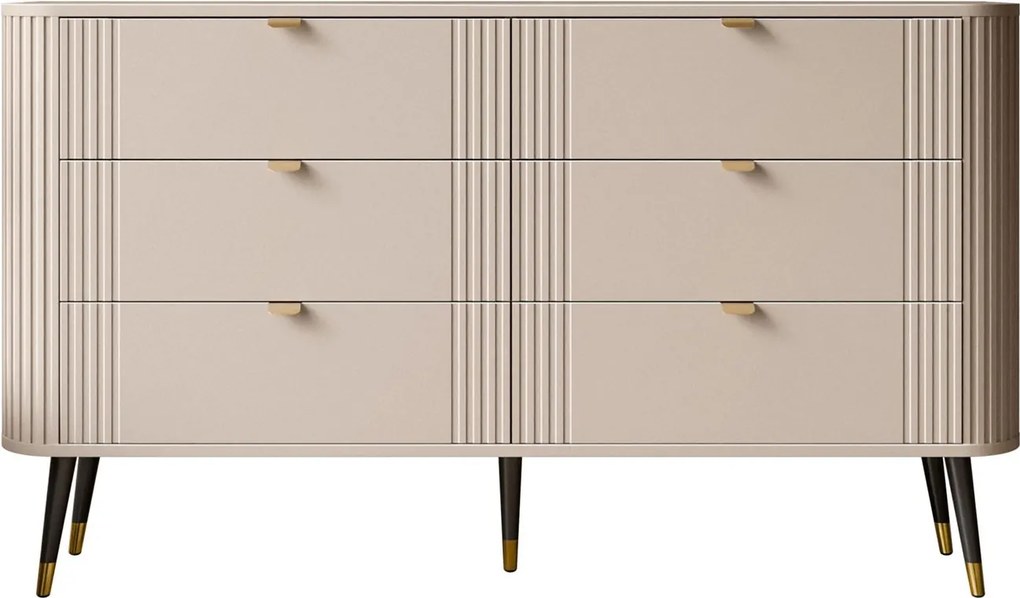Dizajnová komoda KEMAL kašmír 138 cm