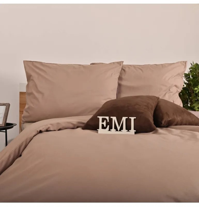 Obliečky bavlnené Latte EMI, Francúzsky set1 200x220 + 2x (70x90)