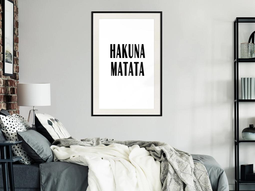 Artgeist Plagát - Hakuna Matata [Poster] Veľkosť: 20x30, Verzia: Čierny rám