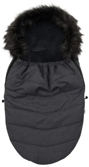 NEW BABY Detsky fusak NEW BABY s kožušinou tmavo sivý