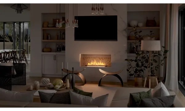 InFire - Vstavaný BIO krb 7,5x80 cm 6kW čierna