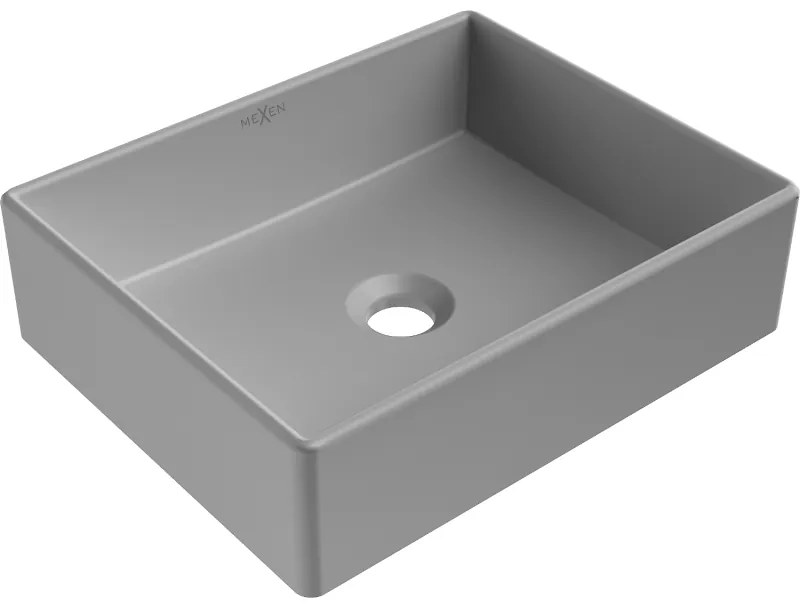 Mexen Goya, umývadlo na dosku 40 x 32 cm, svetlá šedá matná, 22184061