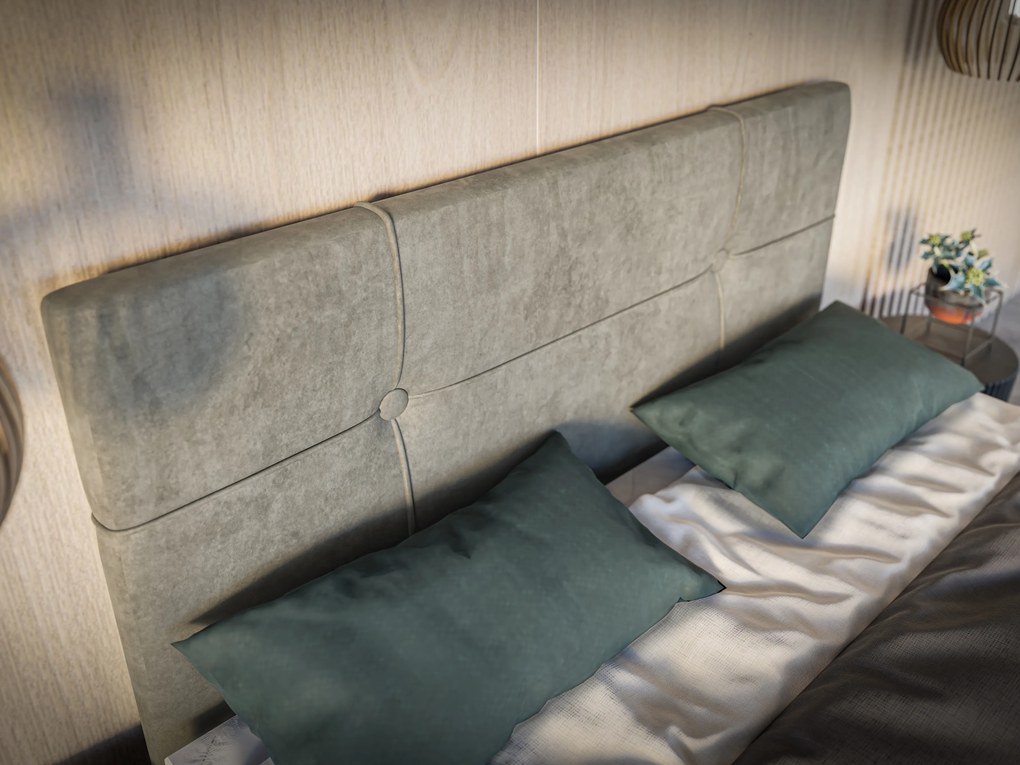Manželská posteľ boxspring 200 cm Nivela (betón) (s matracom a úl. priestorom). Akcia -20%. Vlastná spoľahlivá doprava až k Vám domov. 1054615