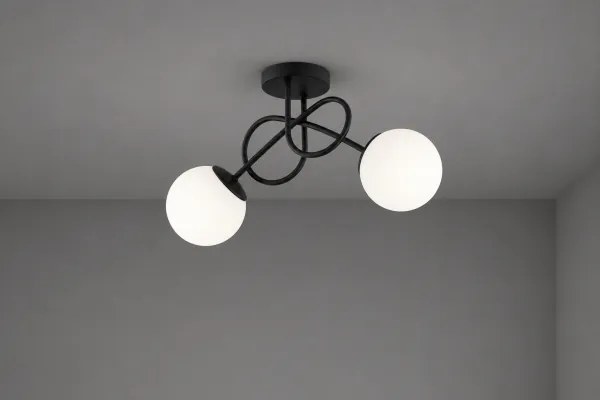 Brilagi - Prisadený luster MILO 2xE27/60W/230V čierny