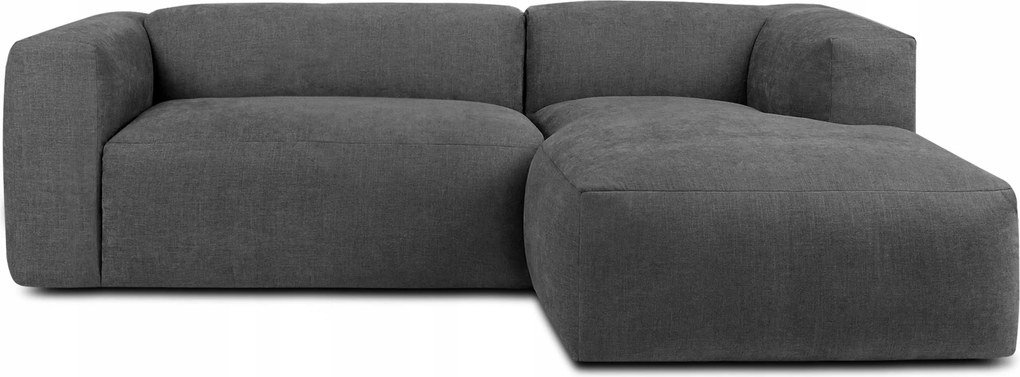 Modulárna rohová sedačka do obývačky pravá mäkká Konsimo Buffo popolavá