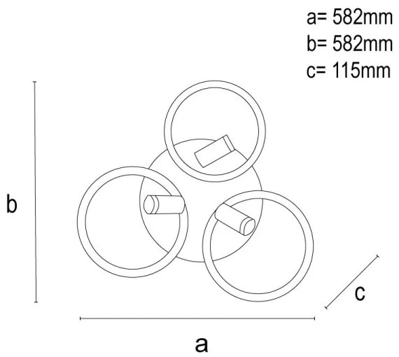 LED Stmievateľné stropné svietidlo LED/70W/230V 3000-6500K čierna/hnedá + DO