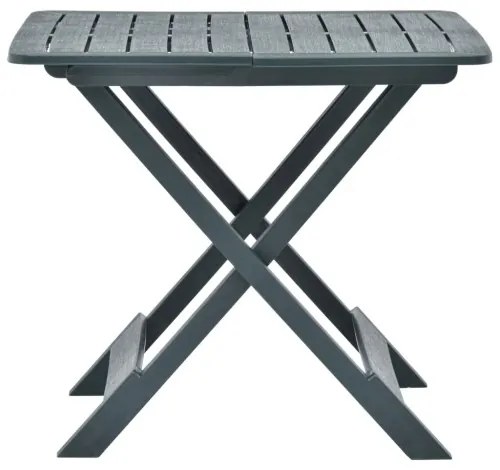 vidaXL Skladací záhradný stôl zelený 79x72x70 cm plastový-