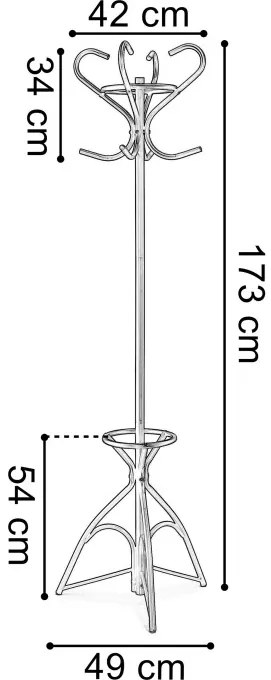 Stojanový vešiak LIVIO biely