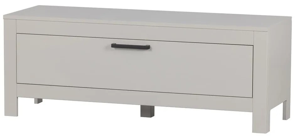 Svetlosivý TV stolík z borovicového dreva 120x45x40 cm Bonk – WOOOD