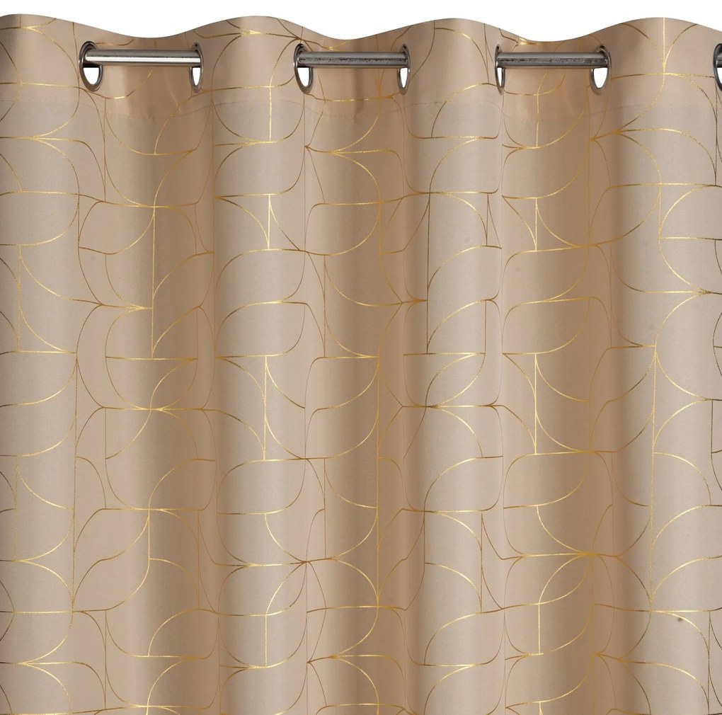 ZÁVES NA KRÚŽKOCH EVI 140X250 CM BÉŽOVÁ