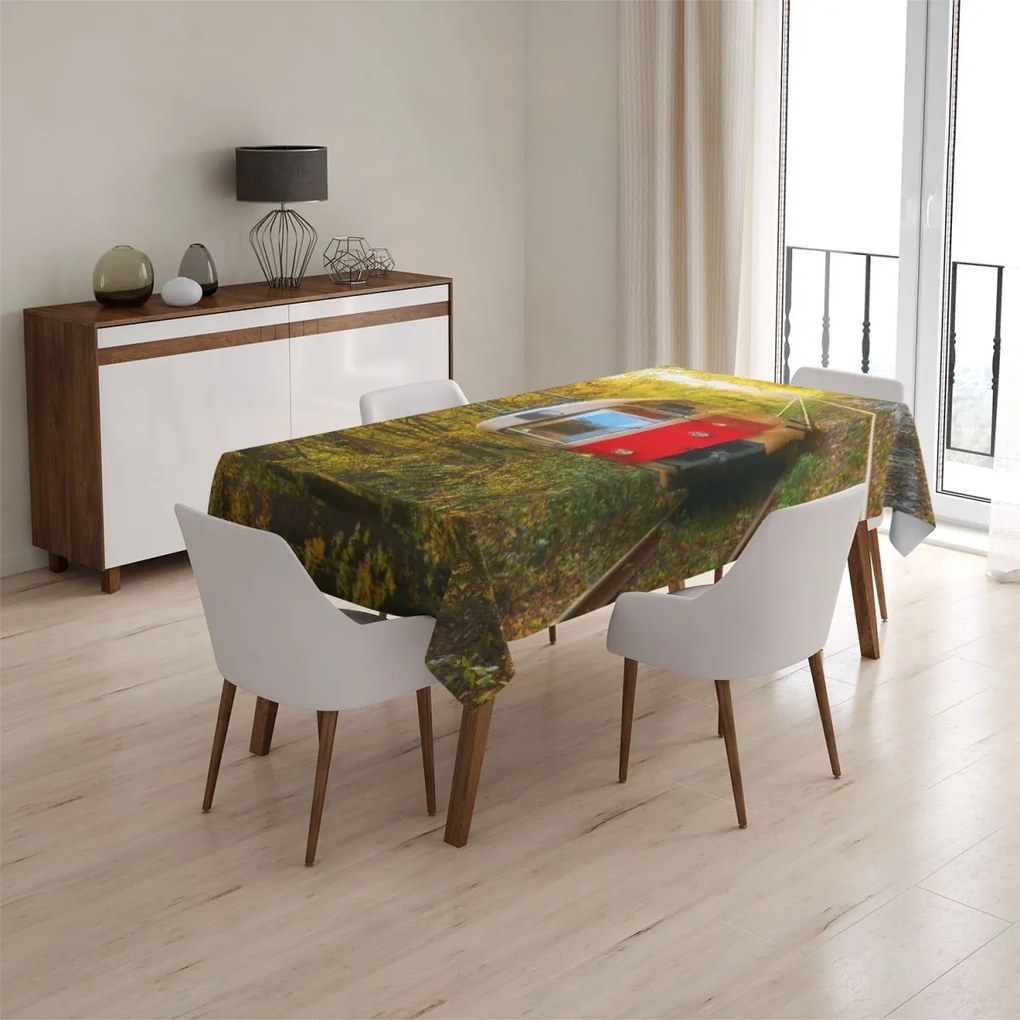 Sablio Obrus Červená električka v lese - 130x170 cm