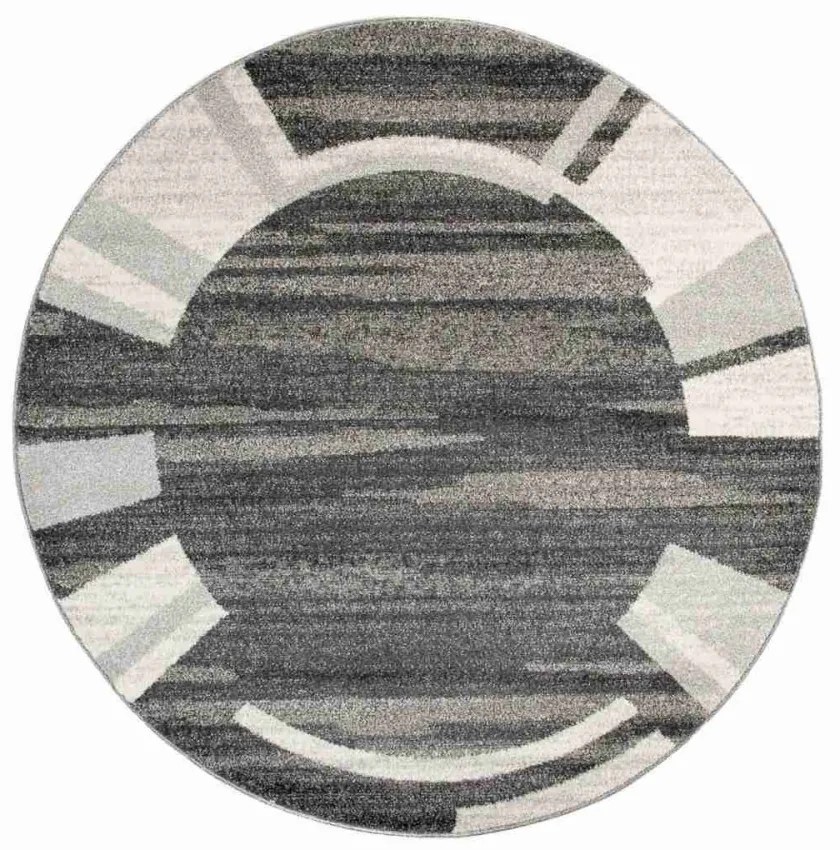 Kusový koberec France šedý kruh, Velikosti 150x150cm