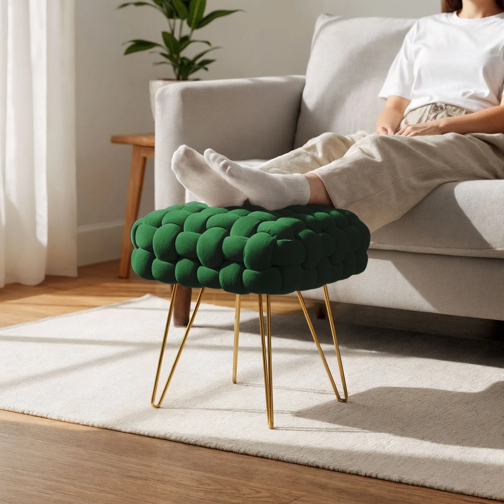 Taburet Dotty zelený