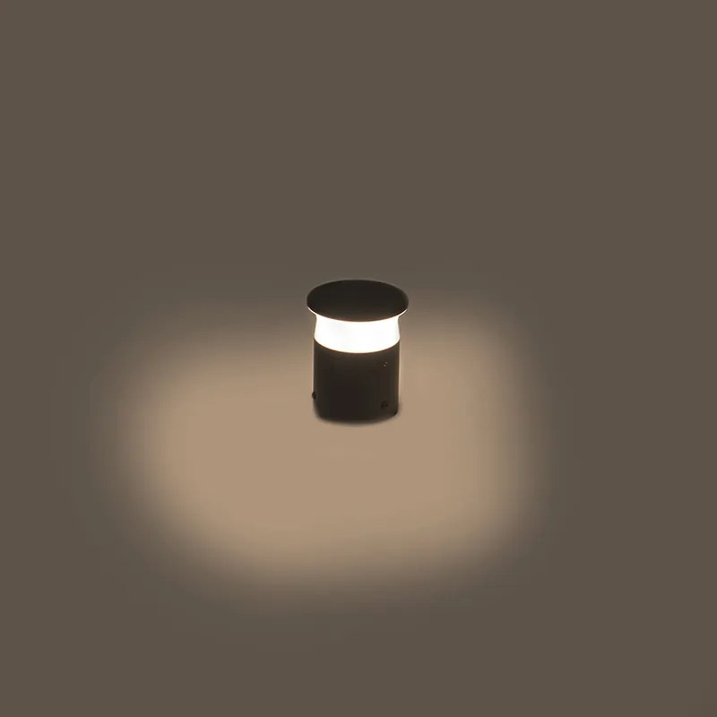 Moderná vonkajšia lampa tmavosivá 12 cm vrátane LED - Bar