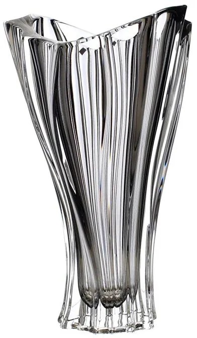 KRIŠTÁĽOVÁ VÁZA BOHEMIA PLANTICA GREY 320MM SIVÁ