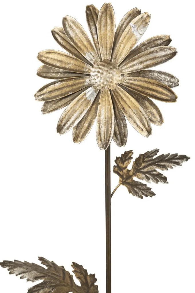Zapichovacia záhradná dekorácia Flowers, sada 3ks, 74 cm, kov, zlatá