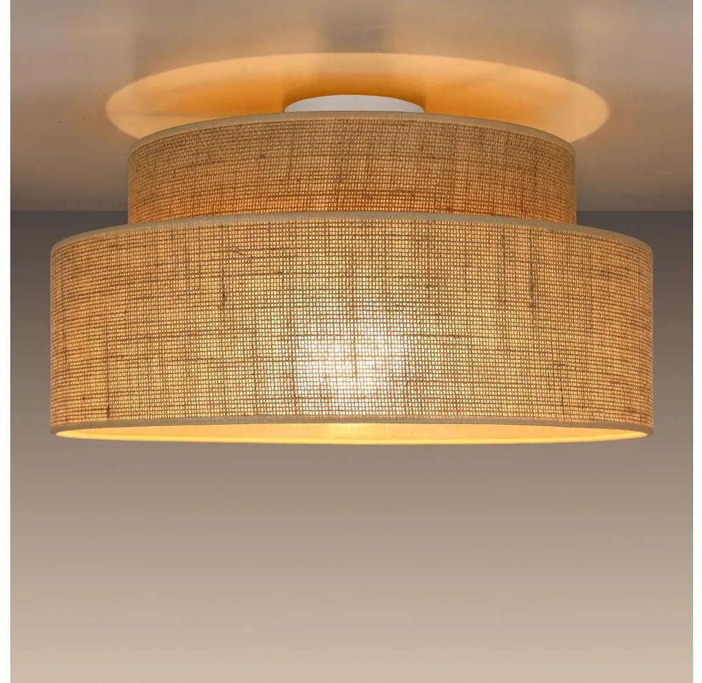 Stropné svietidlo BOHO 1xE27/60W/230V pr. 40 cm béžová