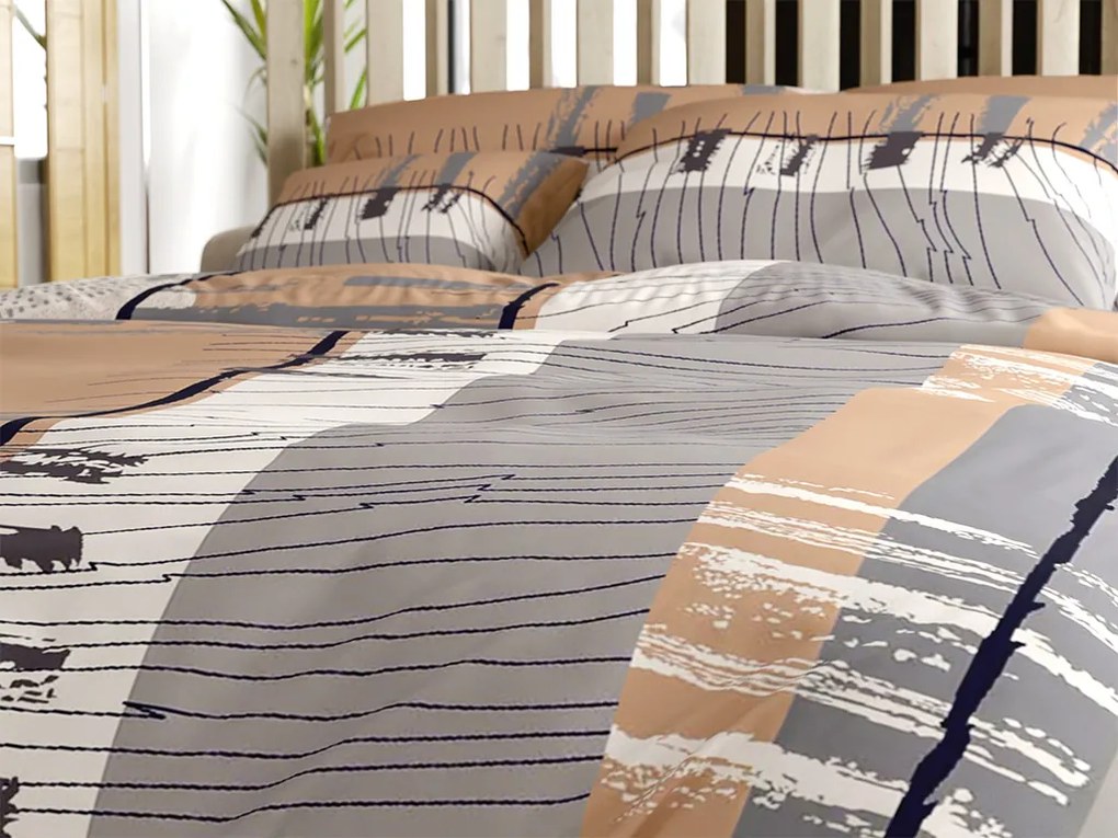 Bavlnené obliečky PINIA sivé Rozmer obliečky: 70 x 90 cm | 140 x 200 cm