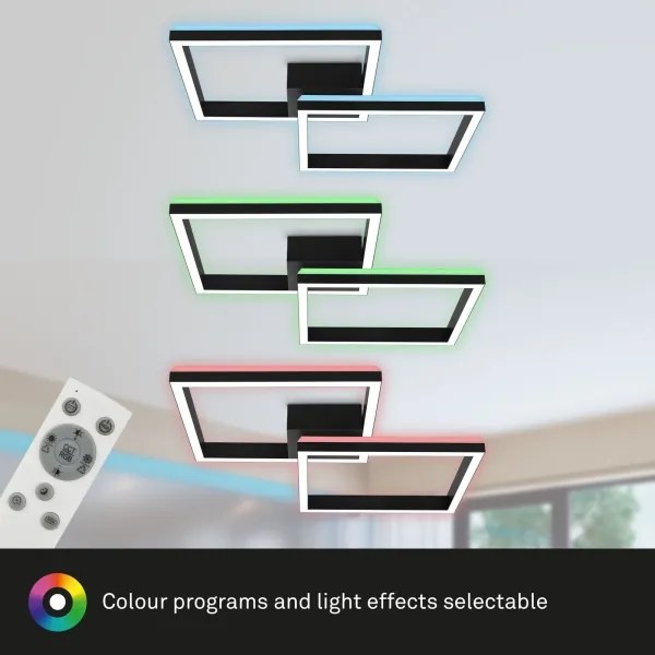 Brilo - LED RGBW Stmievateľný prisadený luster FRAME 2xLED/17W/230V 2700-6500K+ DO