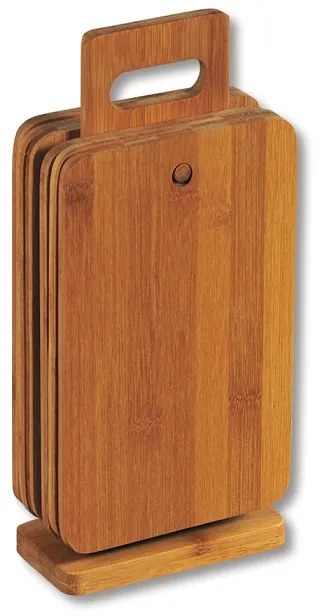 Kesper Súprava 6 bambusových doštičiek na stojane (22 x 14 x 0,8cm)