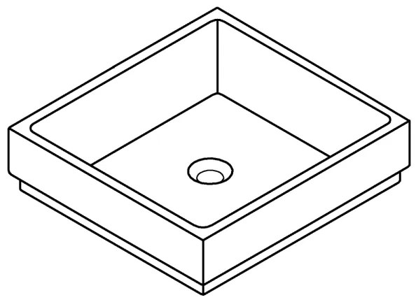 GROHE 3948100H - Umývadlo CUBE 500 × 470 mm keramika/biela