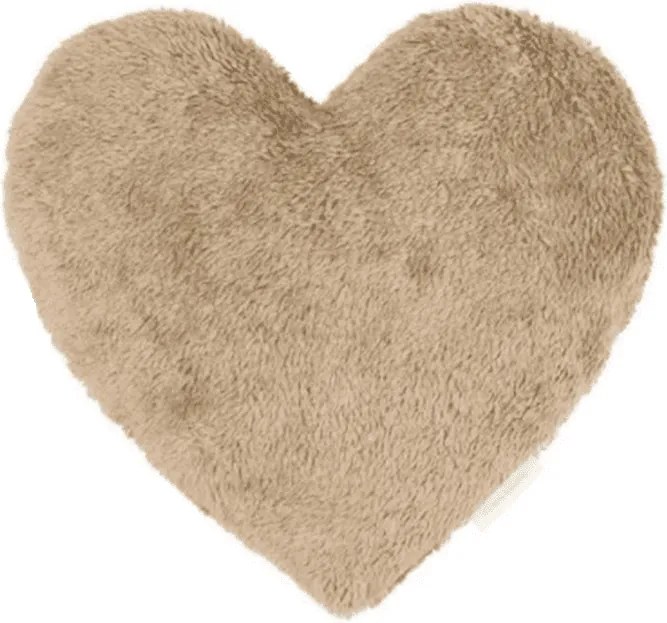 Mini Boho vankúš srdca čokoládový 38 cm