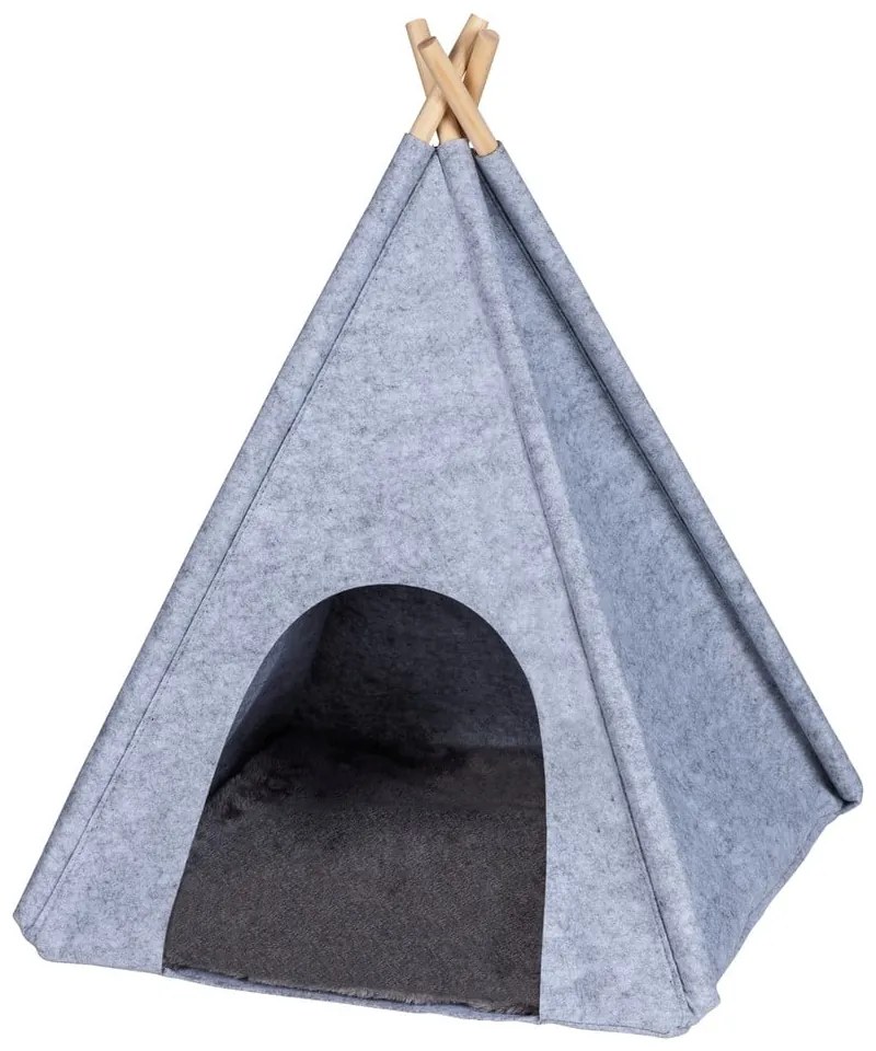 Svetlosivý teepee stan pre domácich maznáčikov Wenko