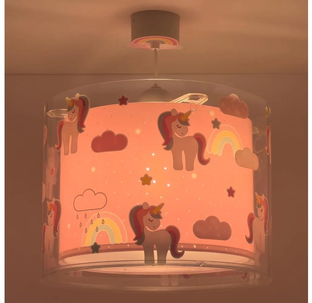 Dalber 41592 - Detský luster UNICORNS 1xE27/60W/230V
