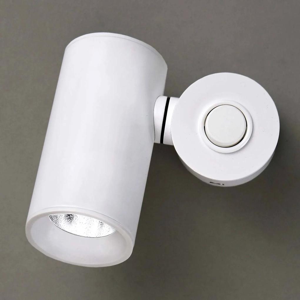 Milan Haul nástenné LED svietidlo valcovité, biela