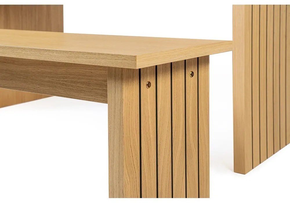 Jedálenský stôl s doskou v dubovom dekore 90x160 cm Stripe - Woodman