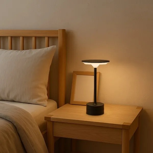 LED nabíjateľná dotyková stolná lampa TAVOLO LED/2,5W/5V 2400 mAh 3000-6000K čierna