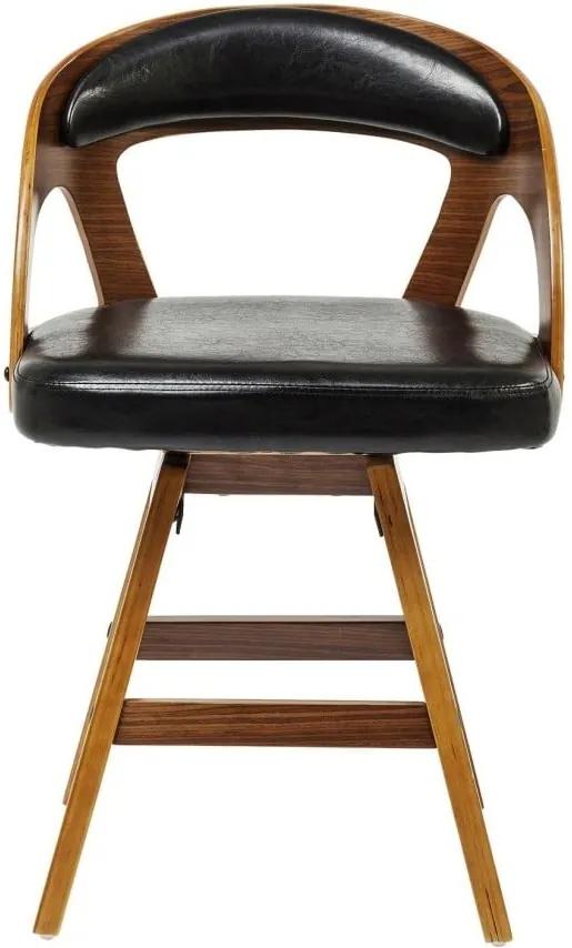 Čierna jedálenská stolička s nožičkami z bukového dreva Kare Design Manhattan