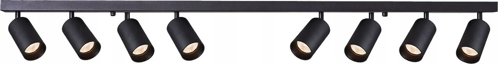 BERGE Koľajnicová lampa GU10 VIKI-L 8 - čierna