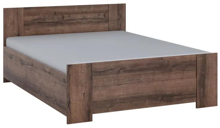 Manželská posteľ BONY + rošt, 160x200, dub monastery + matrac 16 cm