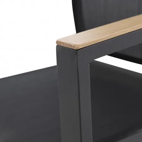 Doppler EXPERT WOOD antracit - záhradné stohovateľné gastro kreslo