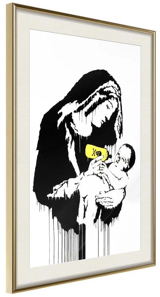 Artgeist Plagát - Nursing Mother [Poster] Veľkosť: 40x60, Verzia: Čierny rám s passe-partout