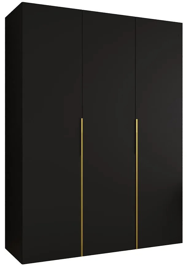 Skriňa Alicante I 150 čierna/zlatá