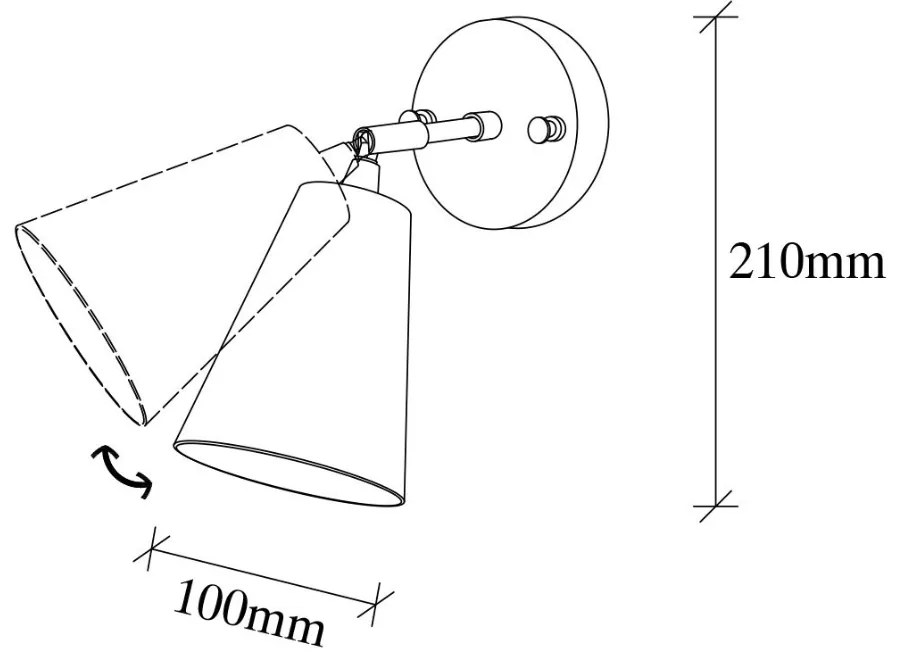 Nástenná lampa Evander čierna