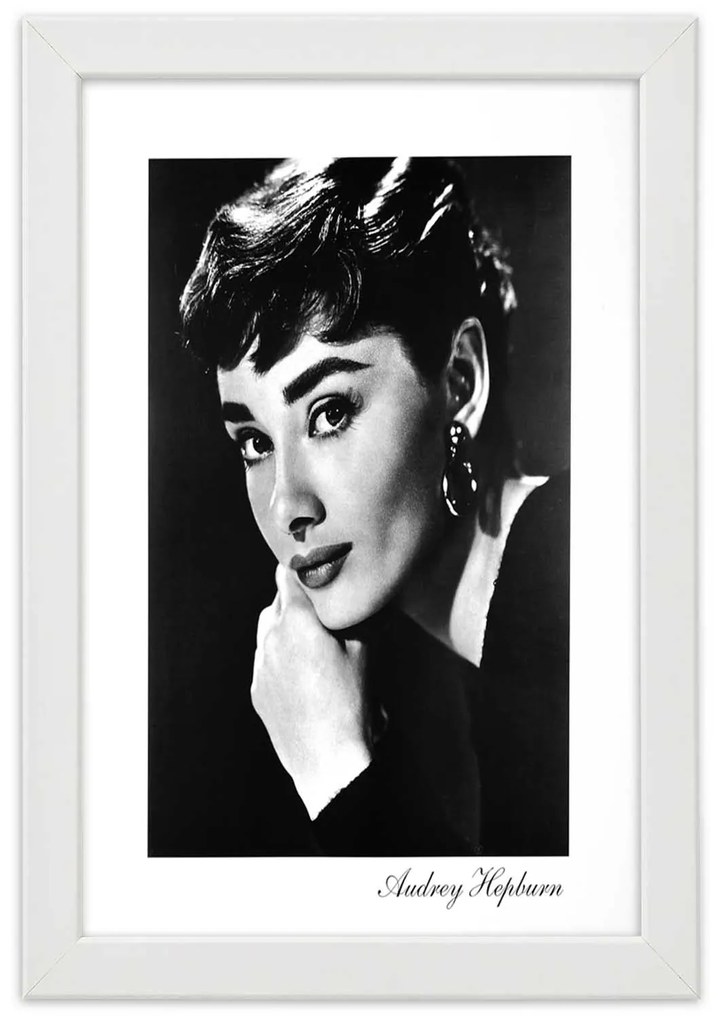 Gario Plagát Portrét Audrey Hepburn Farba rámu: Bez rámu, Rozmery: 20 x 30 cm