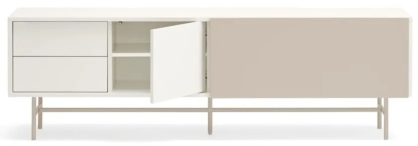 Béžovo-krémový TV stolík 180x56 cm Nube – Teulat
