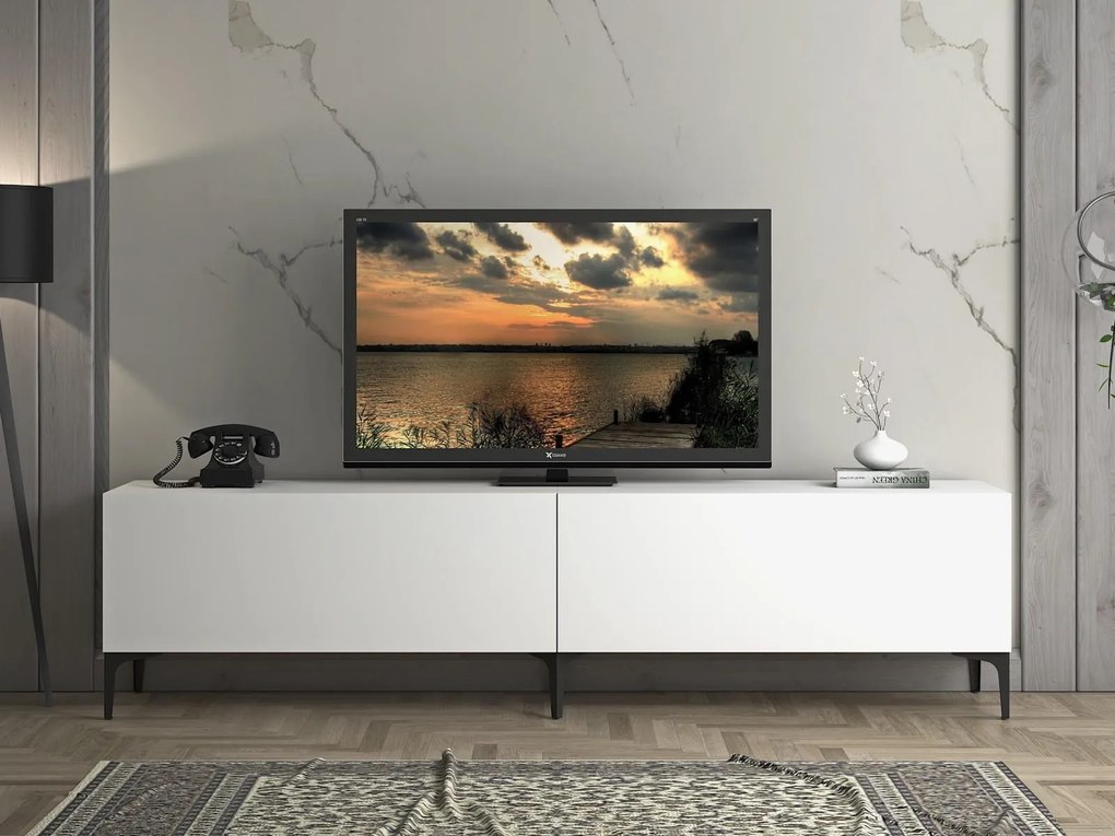 TV stolík/skrinka Franc 44 (biela). Akcia -18%. Vlastná spoľahlivá doprava až k Vám domov. 1107912