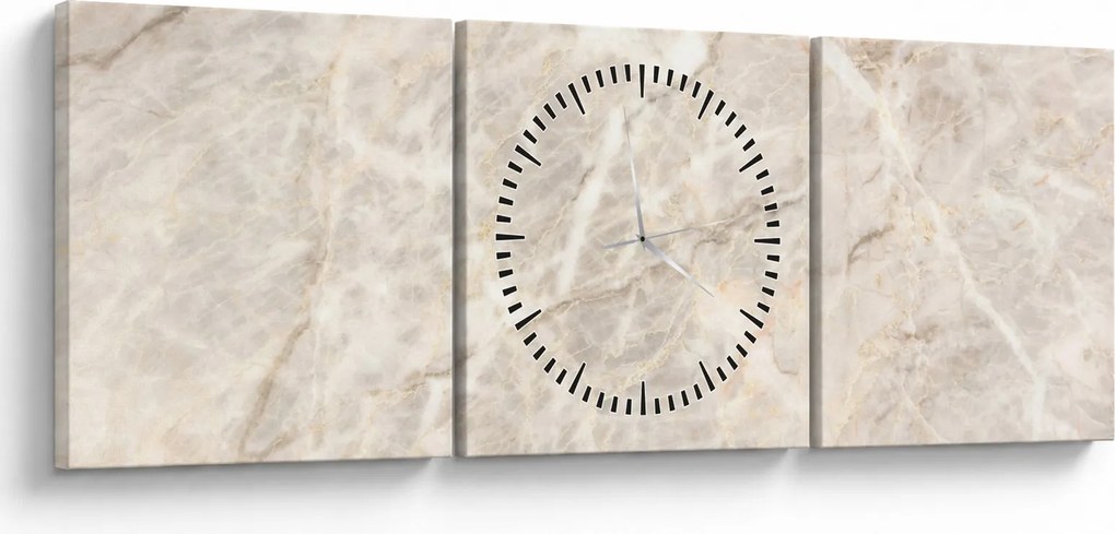 Obraz - Mramor (s hodinami) (90x30 cm)