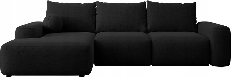 Rohová sedacia súprava Carlito (L) (čierna čierna)