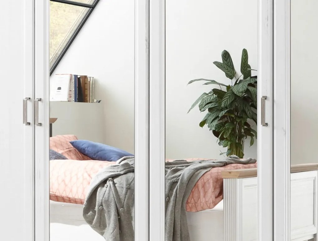 Šatníková skriňa Jasmin, 264 cm, borovica, dub anderson